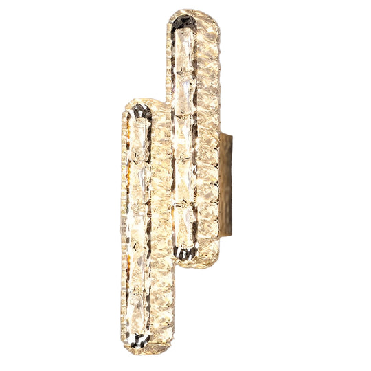 Double Strip Three Step Dimming LED Crystal Wall Lamp