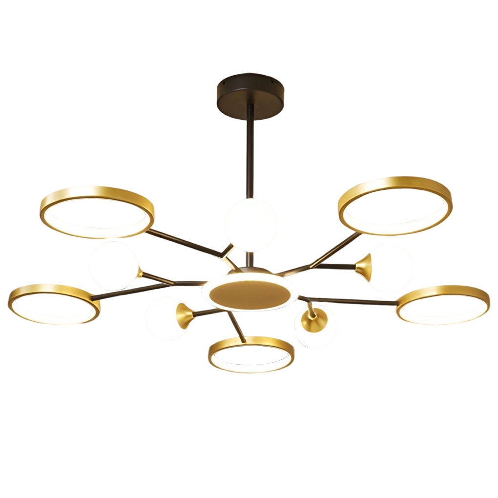 6 Lights Circles LED Modern Ceiling Light Chandelier Hanging Lamp