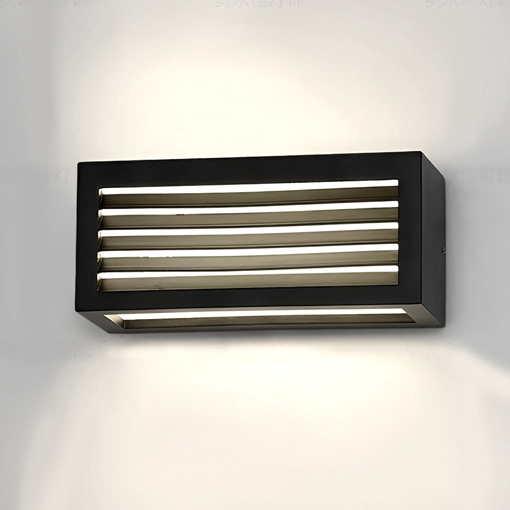 Rectangle Waterproof 12W LED Modern Outdoor Wall Sconce Light