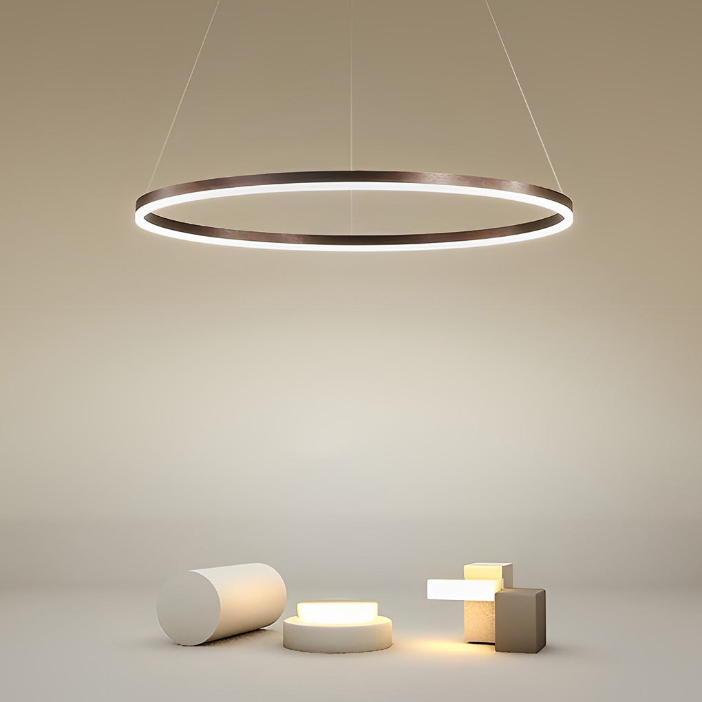 16'' Simple Circle Pendant Light with Acrylic Shade