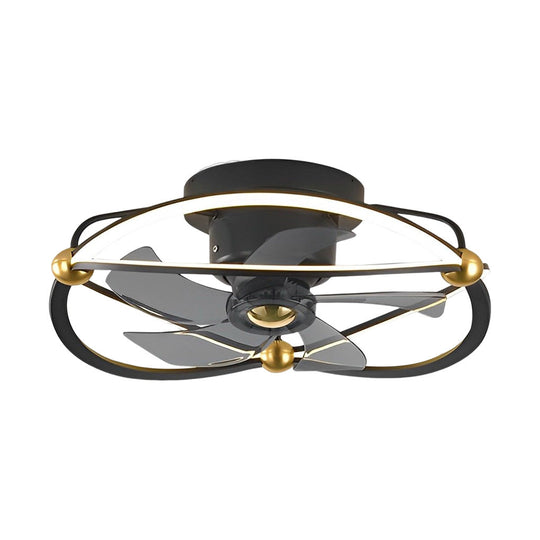 Smart Bladeless Ceiling Fan with Stepless Dimming LED and Remote Control