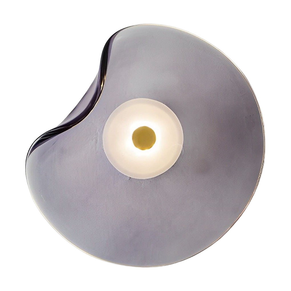 Irregular Round Glass Postmodern LED Wall Lamp