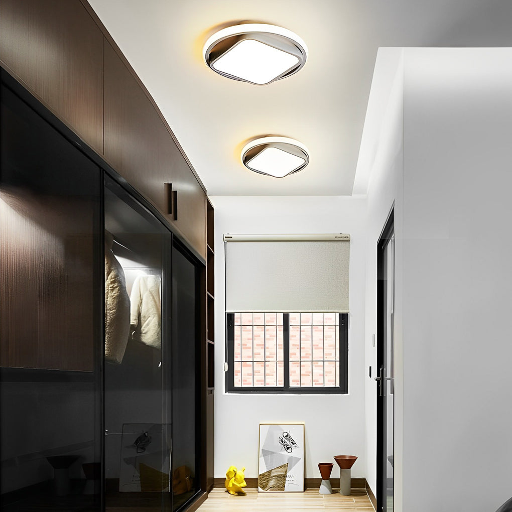 Square Circle LED Modern Flush Mount Ceiling Light