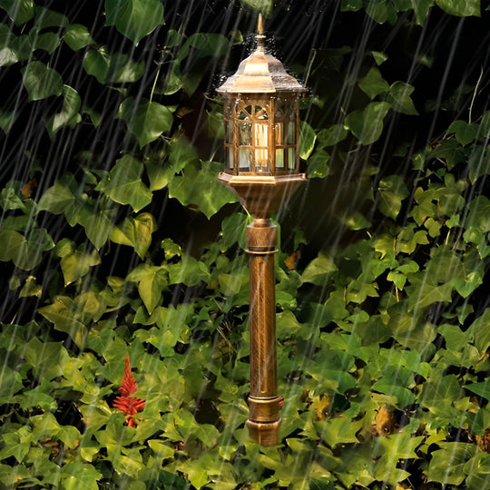 Elegant Slim Black/Bronze Outdoor Post Light with LED