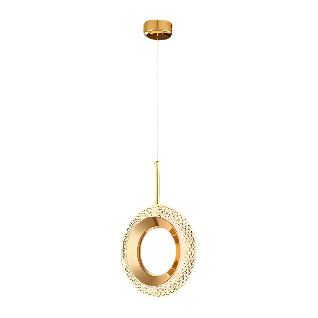 Circle Water Drop Minimalist Pendant Light with Three-Step Dimming LED