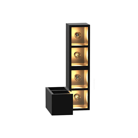 Waterproof Creative Square Combination Wall Lamp with Flowerpot