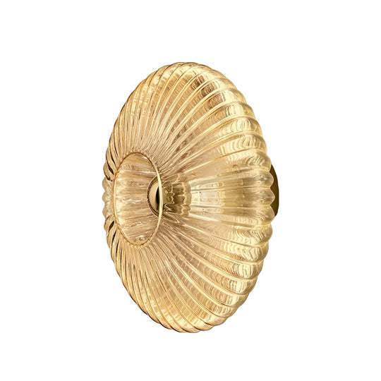 Round Striped Glass LED Post-Modern Wall Light Fixture