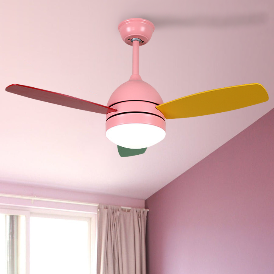 Modern Variable Frequency Kids Ceiling Fan with LED Light