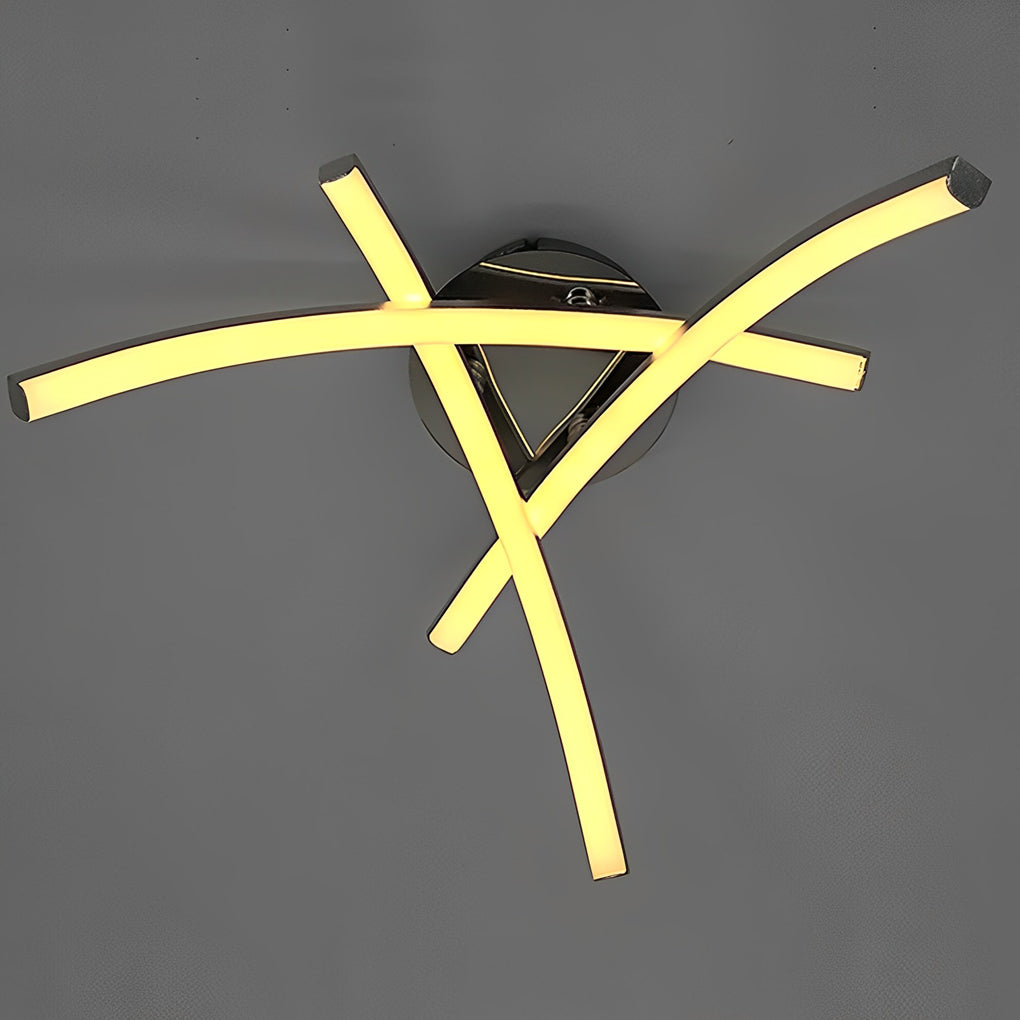 Geometric 3 Line LED Modern Ceiling Light Flush Mount Chandelier