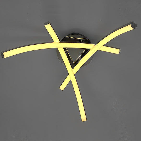 Geometric 3 Line LED Modern Ceiling Light Flush Mount Chandelier