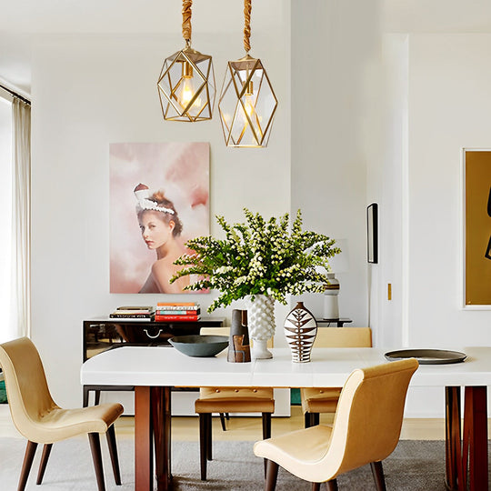 Retro Glass Copper Personality Industrial Style Small Chandelier