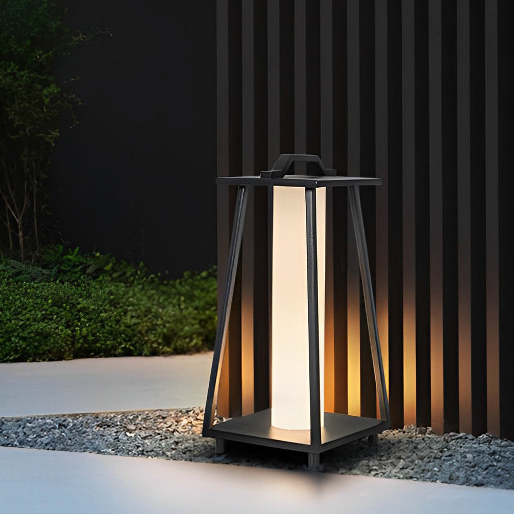 Portable Black LED Outdoor Floor Lamp – Waterproof & Removable
