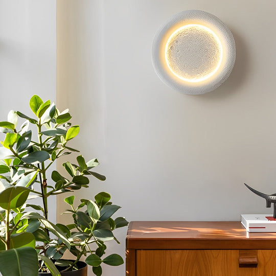 Resin Moon Shape Nordic LED Wall Lamp