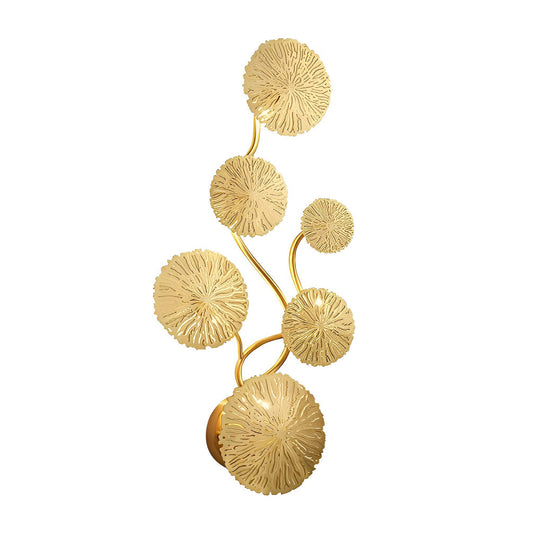 Stainless Steel Lotus Leaves Hollow Modern Wall Lamp