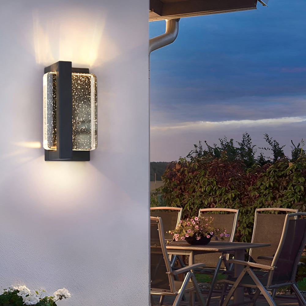 Creative Crystal LED Outdoor Wall Sconce Waterproof Light