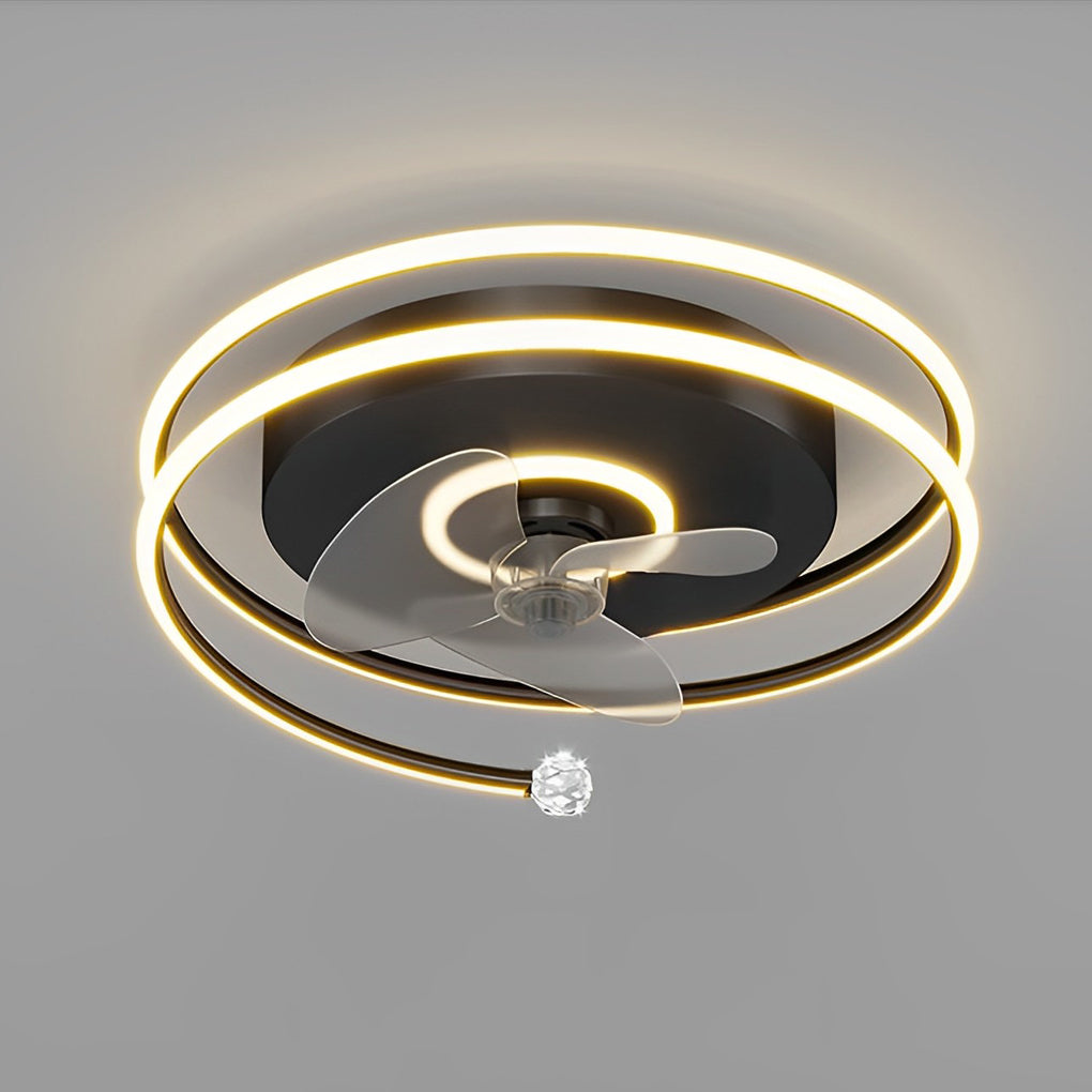Nordic Bladeless Ceiling Fan with 3-Speed Wind and 45W LED Light