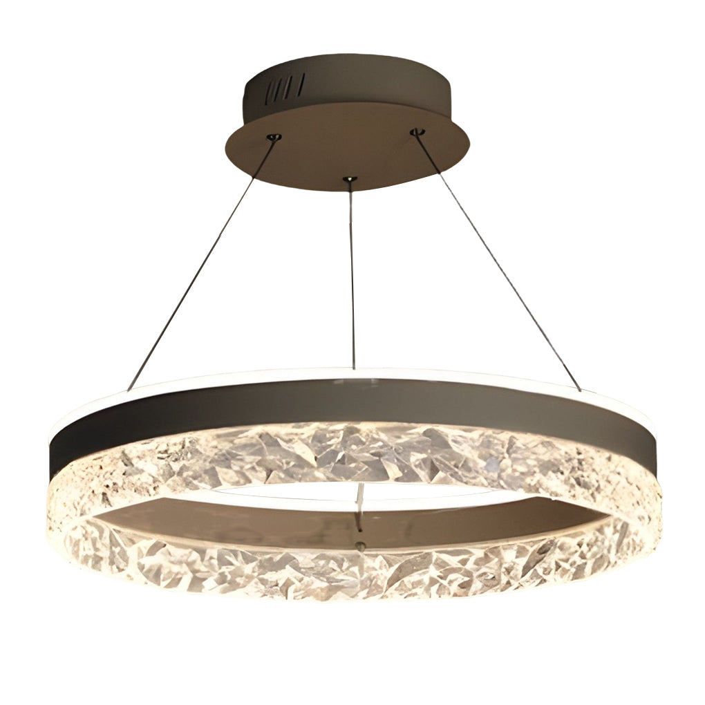 Circular Ring Three-step Dimming LED Modern Chandelier Island Light