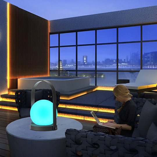 Opal LED RGB Mini Globe Table Lamp with Remote