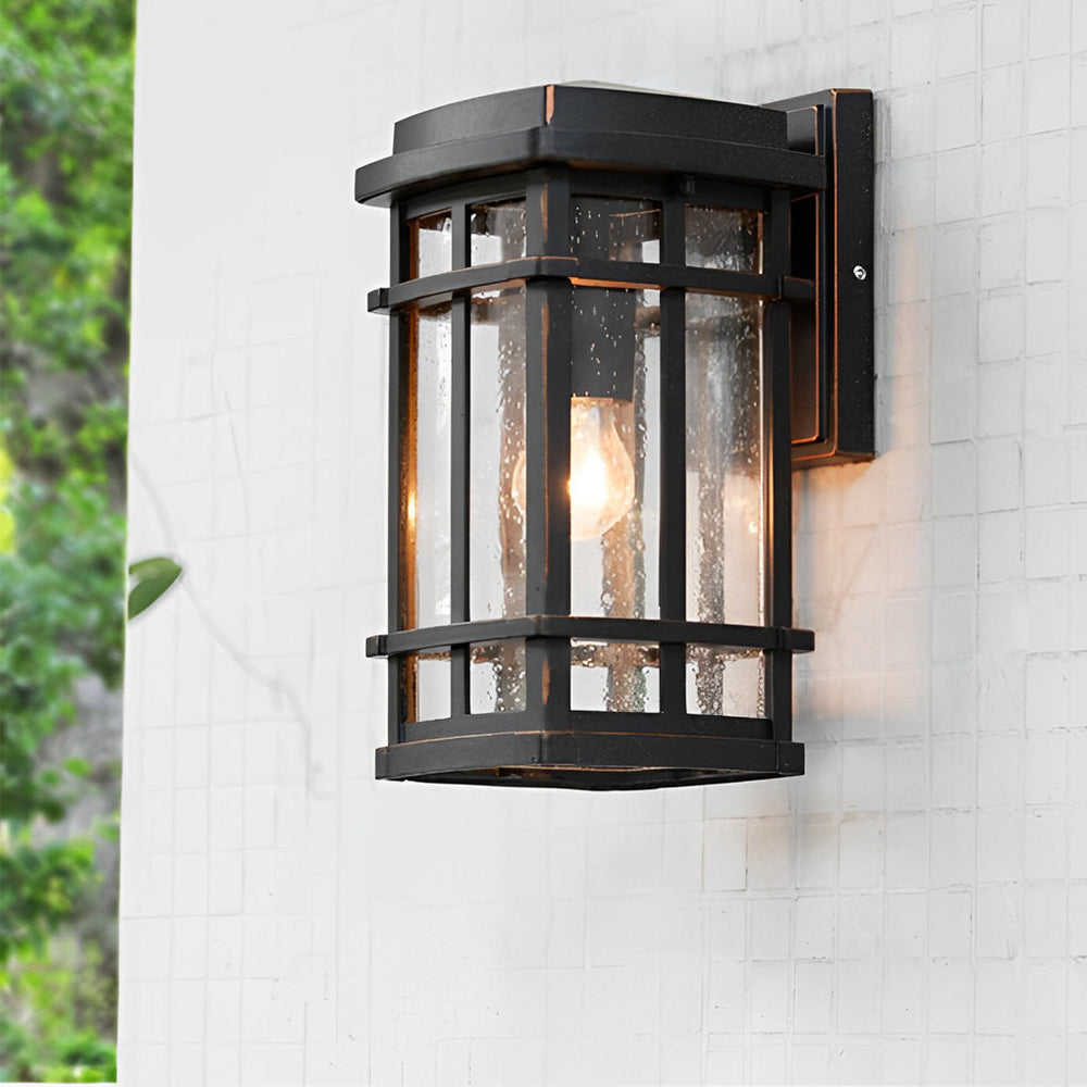 Retro Bubbles Glass Outdoor Wall Light