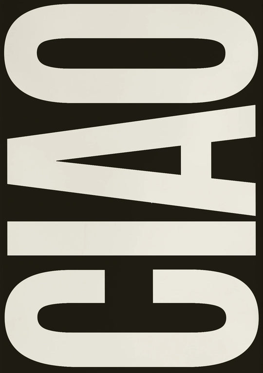 Ciao Minimal Typographic Canvas Wall Art Print