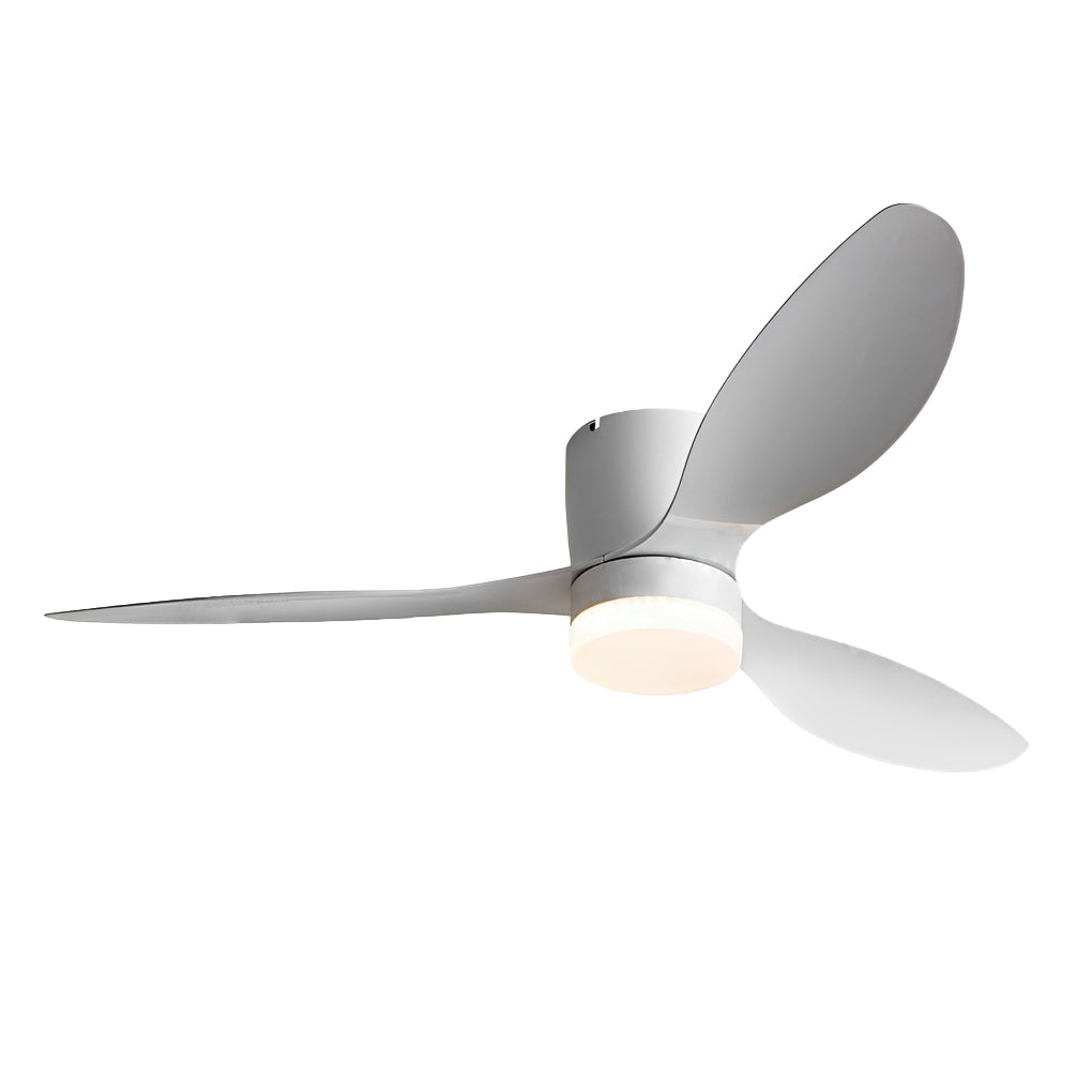 52 Inch Modern 3-Blade Ceiling Fan with 3-Step Dimmable LED and Remote Control