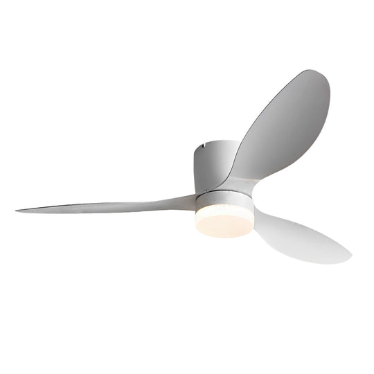 52 Inch Modern 3-Blade Ceiling Fan with 3-Step Dimmable LED and Remote Control