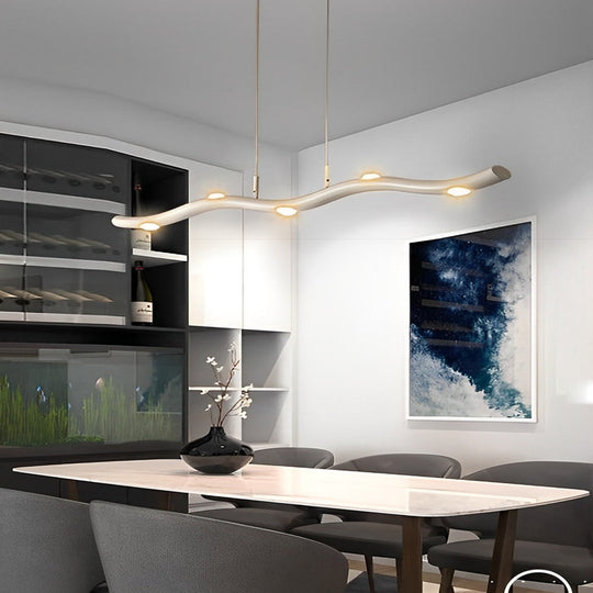 Long Branches Stepless Dimming LED White Modern Chandelier