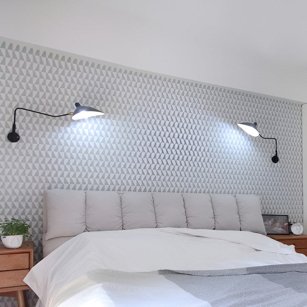 Adjustable Industrial Swing Arm Wall Lamp