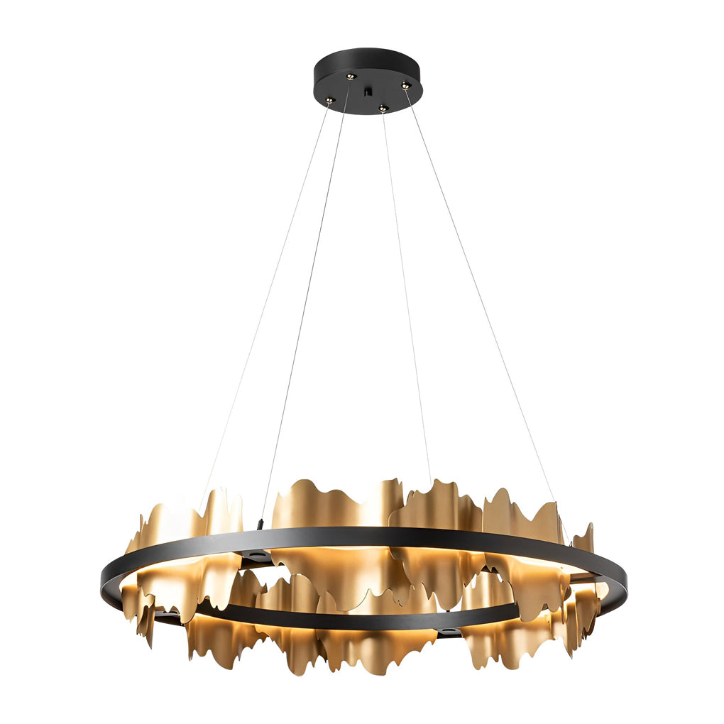 Creative Metal Circular Stepless Dimming LED Post Modern Chandelier