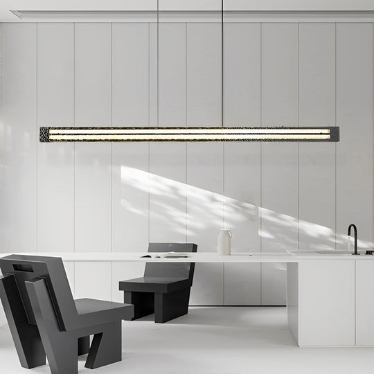 Circular Strip Copper Glass LED Stepless Dimming Nordic Chandelier