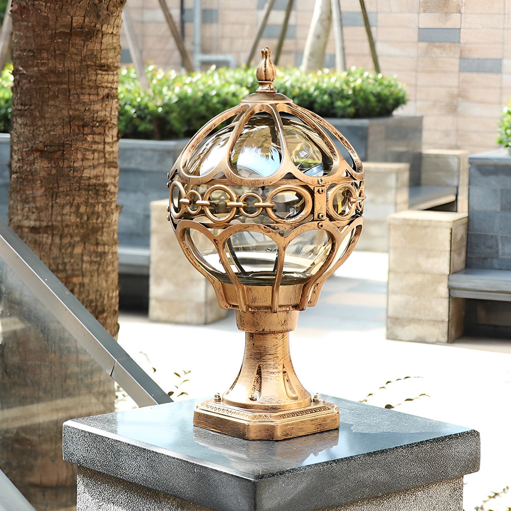 Creative Round Ball Waterproof LED European Style Fence Post Lights