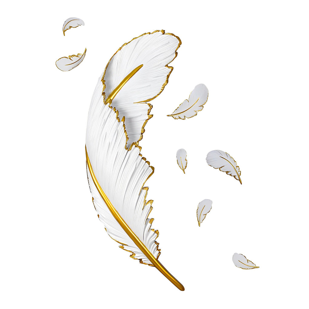 Modern Art Decorative Resin Feather LED Wall Sconce