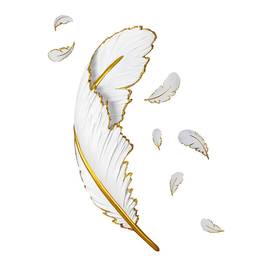 Modern Art Decorative Resin Feather LED Wall Sconce