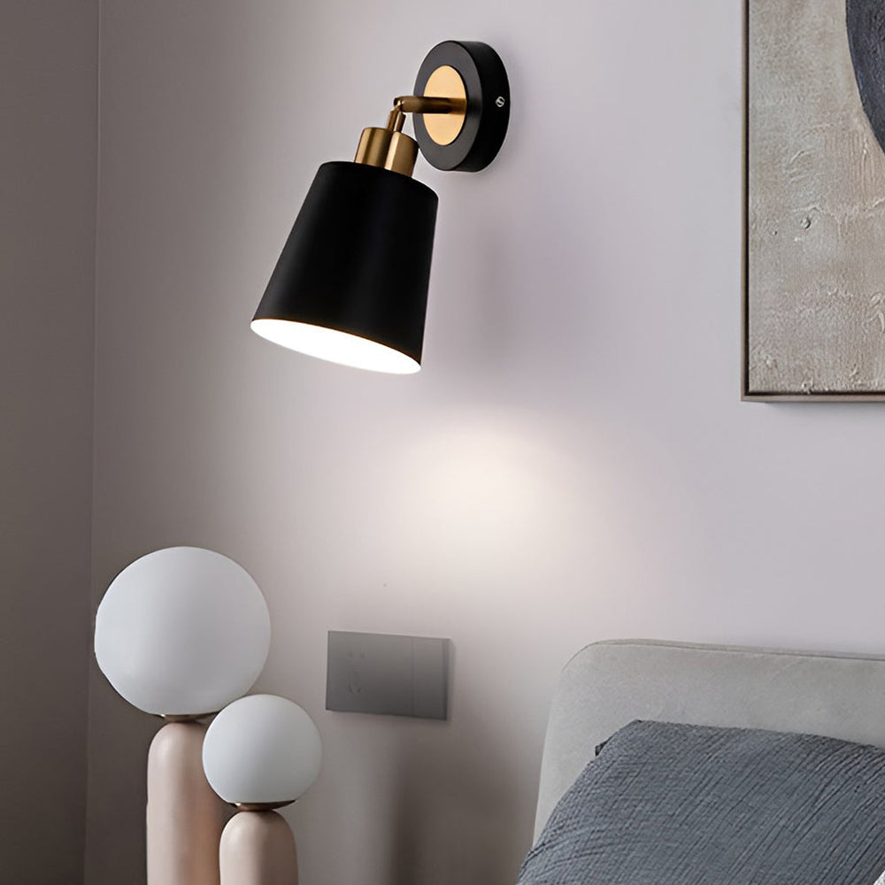 LED 3 Step Dimming Black Nordic Adjustable Wall Sconce Light