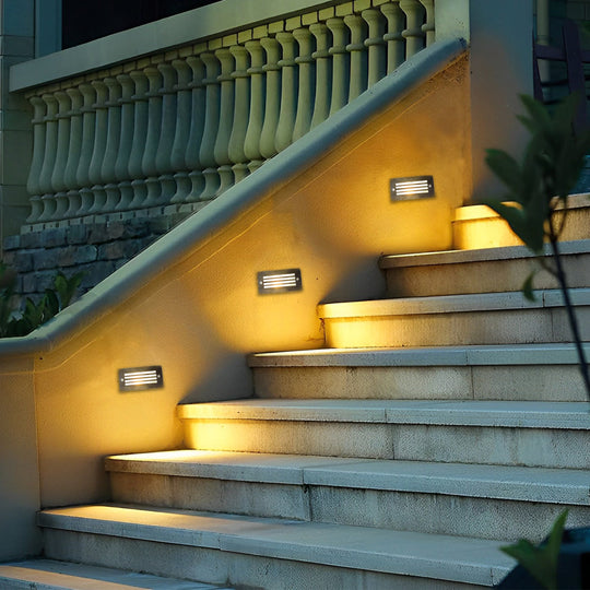 Rectangular & Grilles 3W LED IP65 Stair Wall Recessed Lights