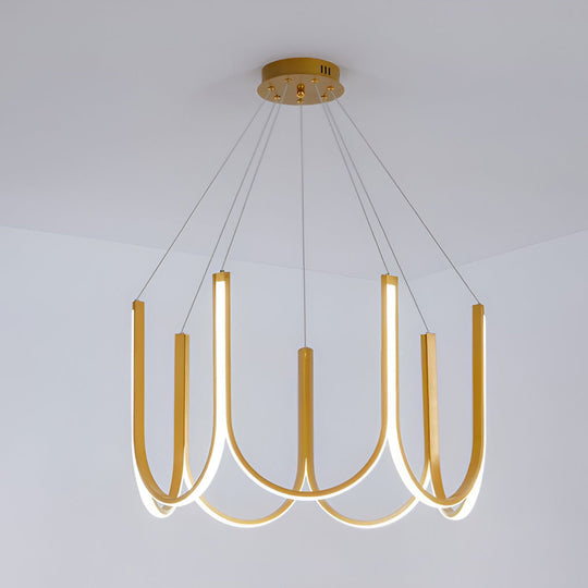 Minimalist 3-Step Dimming LED Nordic Chandelier Hanging Ceiling Lamp