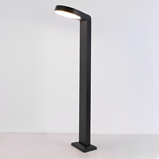 Minimalist Black Aluminum LED Lawn Lamp