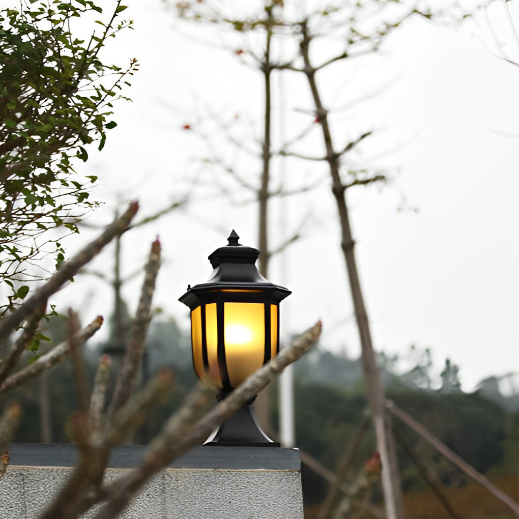 Retro Minimalist Waterproof Aluminum European-Style Pillar Lamp Post Lights
