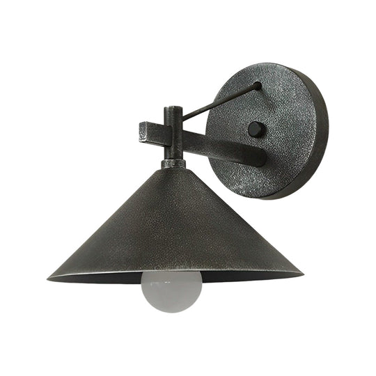Conical Simple Waterproof Retro American Style Outdoor Wall Sconce Lighting