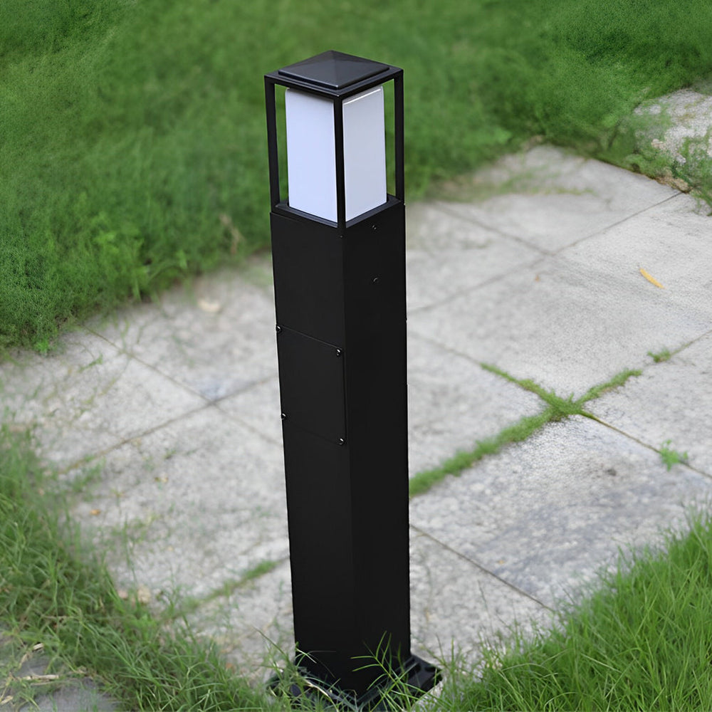 31.49 Inch High Black Aluminum Bollard Path Lights