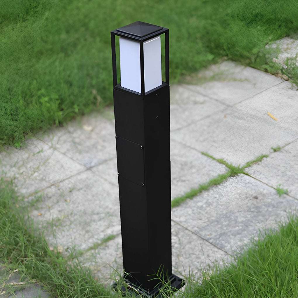 31.49 Inch High Black Aluminum Bollard Path Lights