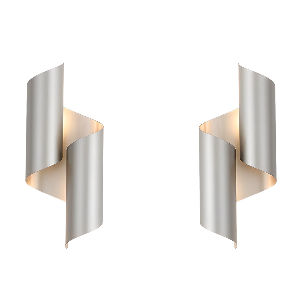 2pcs Symmetrical Up and Down Modern Wall Lamp
