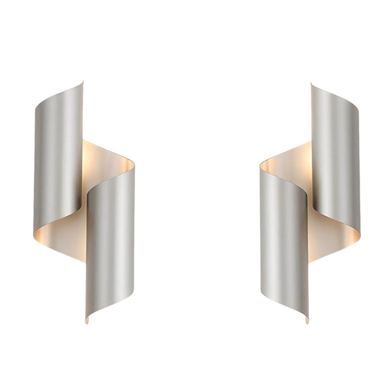 2pcs Symmetrical Up and Down Modern Wall Lamp