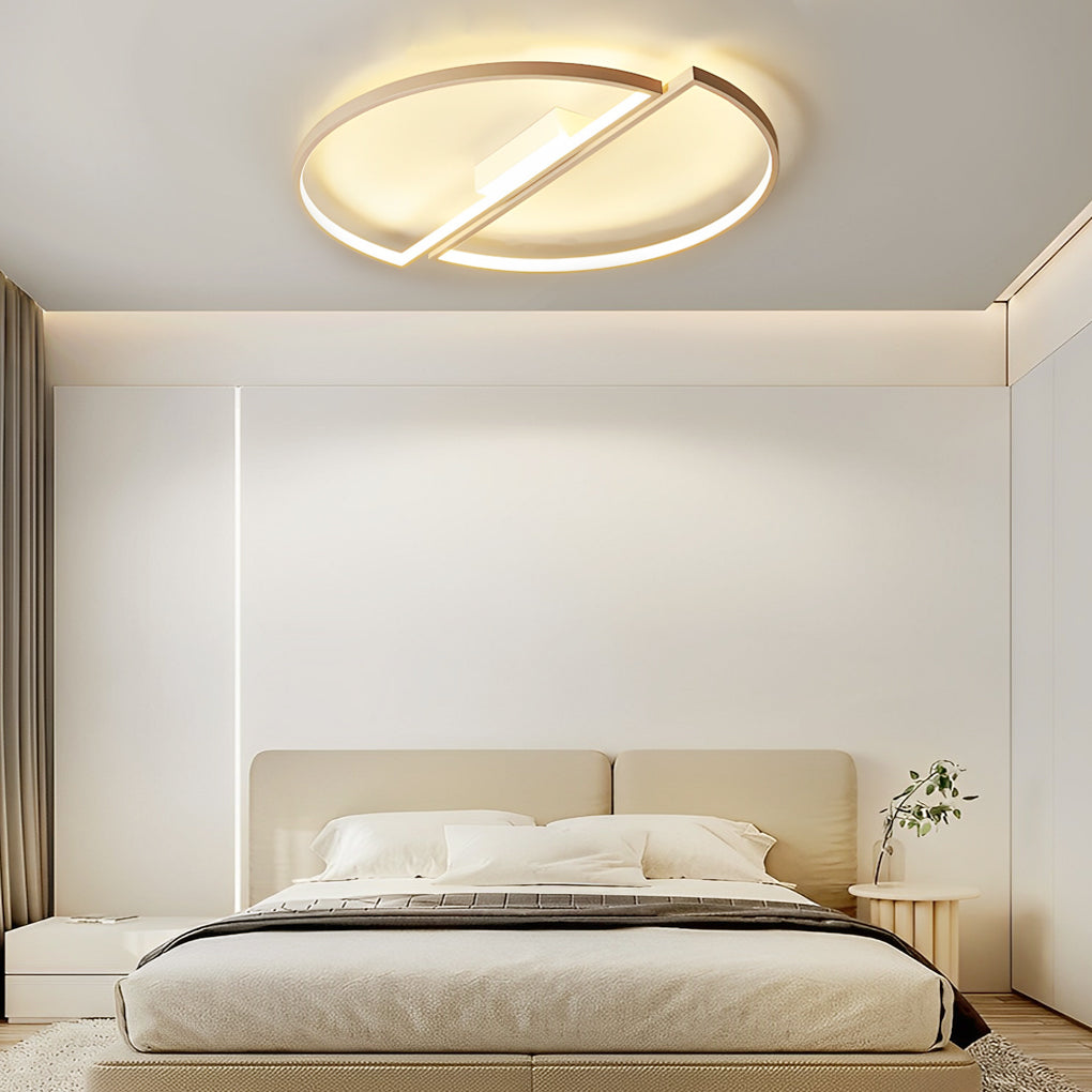 Creative Semi Circles Dimmable LED Modern Ceiling Light Flush Mount Lighting