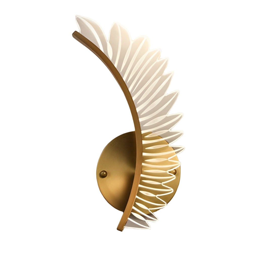 Acrylic Leaves Feathers LED Three Step Dimming Wall Lamp