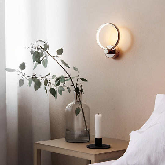 Circular Minimalist Aluminum LED Nordic Wall Lamp