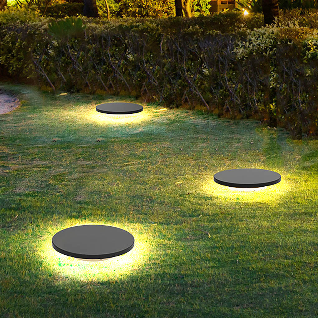 Halo Bottom Emitting LED Ground Solar Lights Durable & Elegant for Outdoors