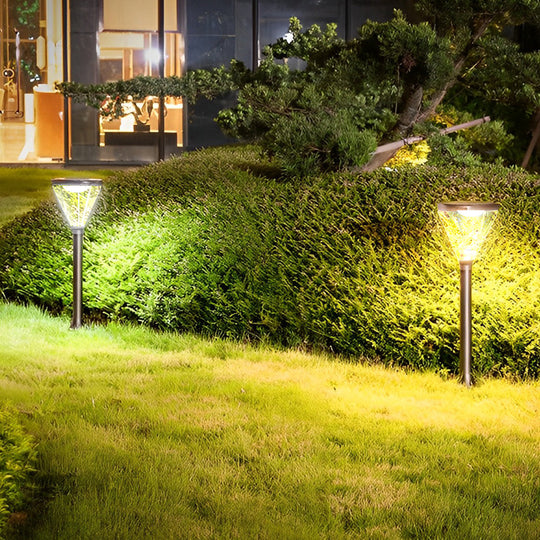 Adjustable Modern Solar LED Lawn Lamp Black Outdoor Waterproof Light