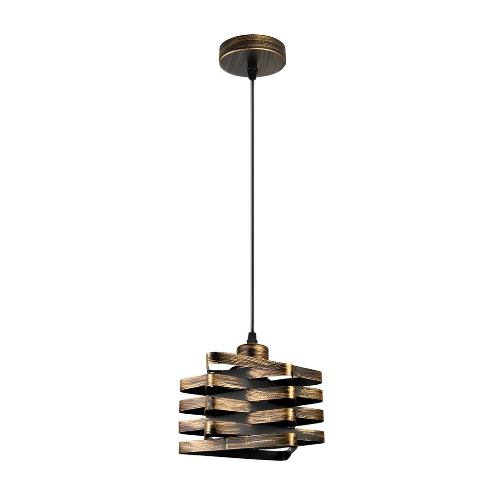 Antique Iron Interwoven Design Pendant Light