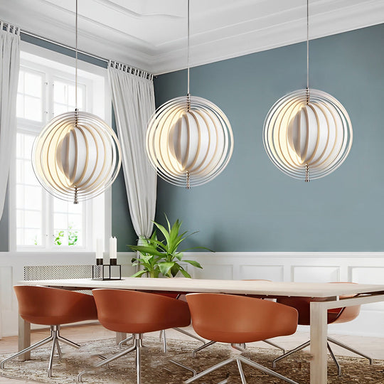 360° Rotatable Metal Creative White Nordic Pendant Light